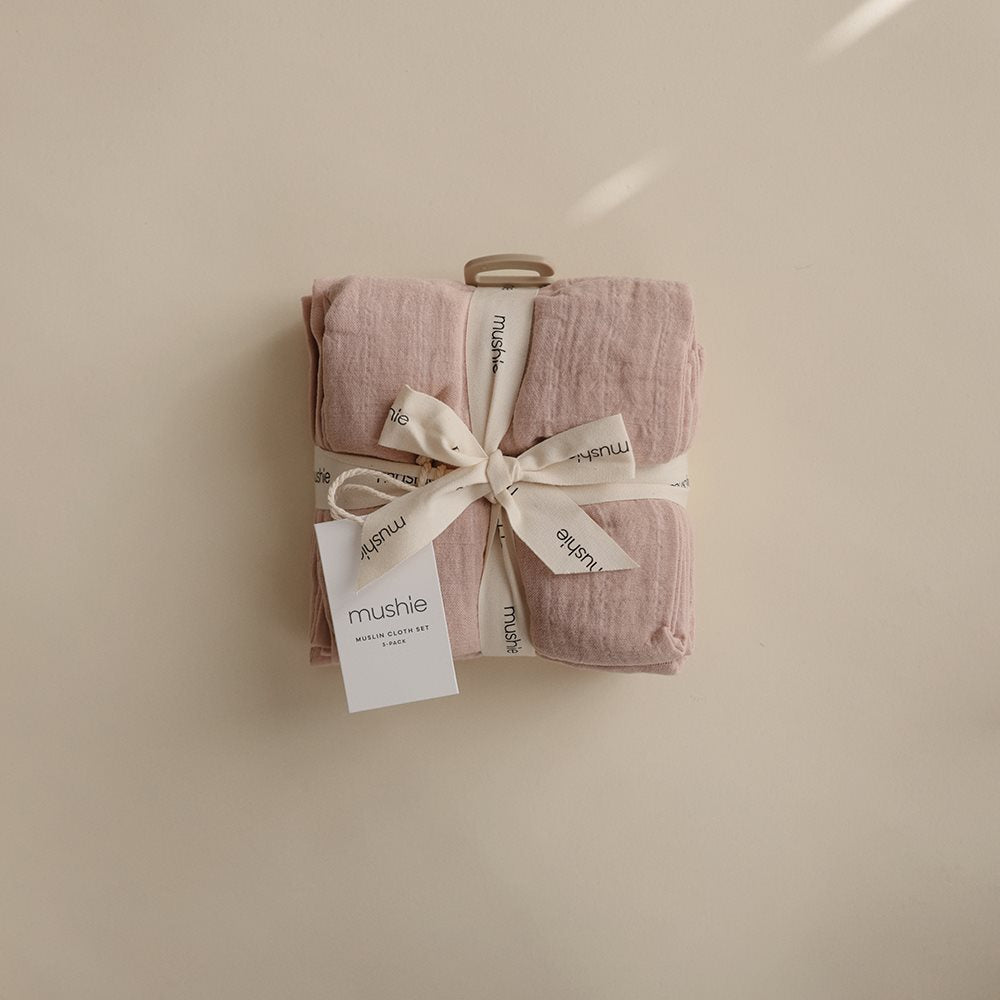 Muslin Cloth 3-Pack - Blush Mushie