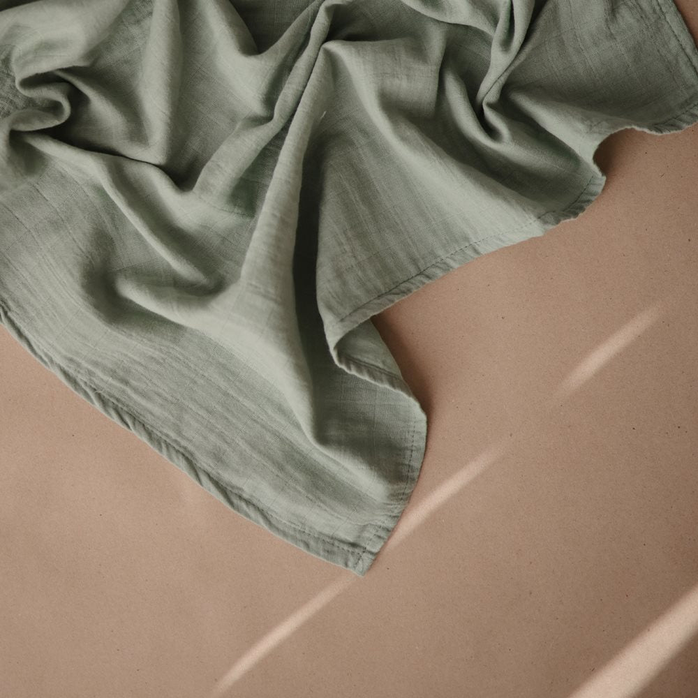 Muslin Cloth 3-Pack - Roman Green Mushie