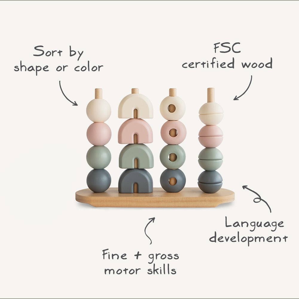 Wooden Multi Shape Stacker Mushie