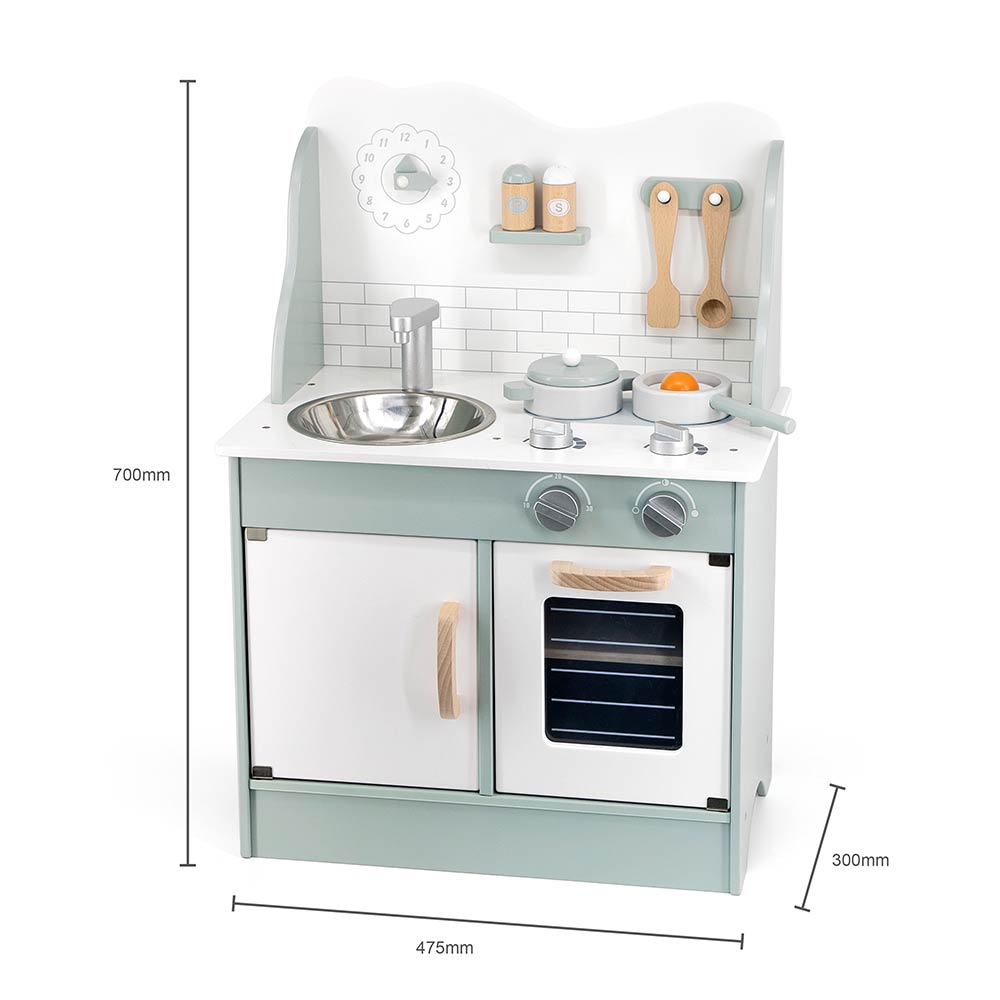 Green Kitchen with Accessories