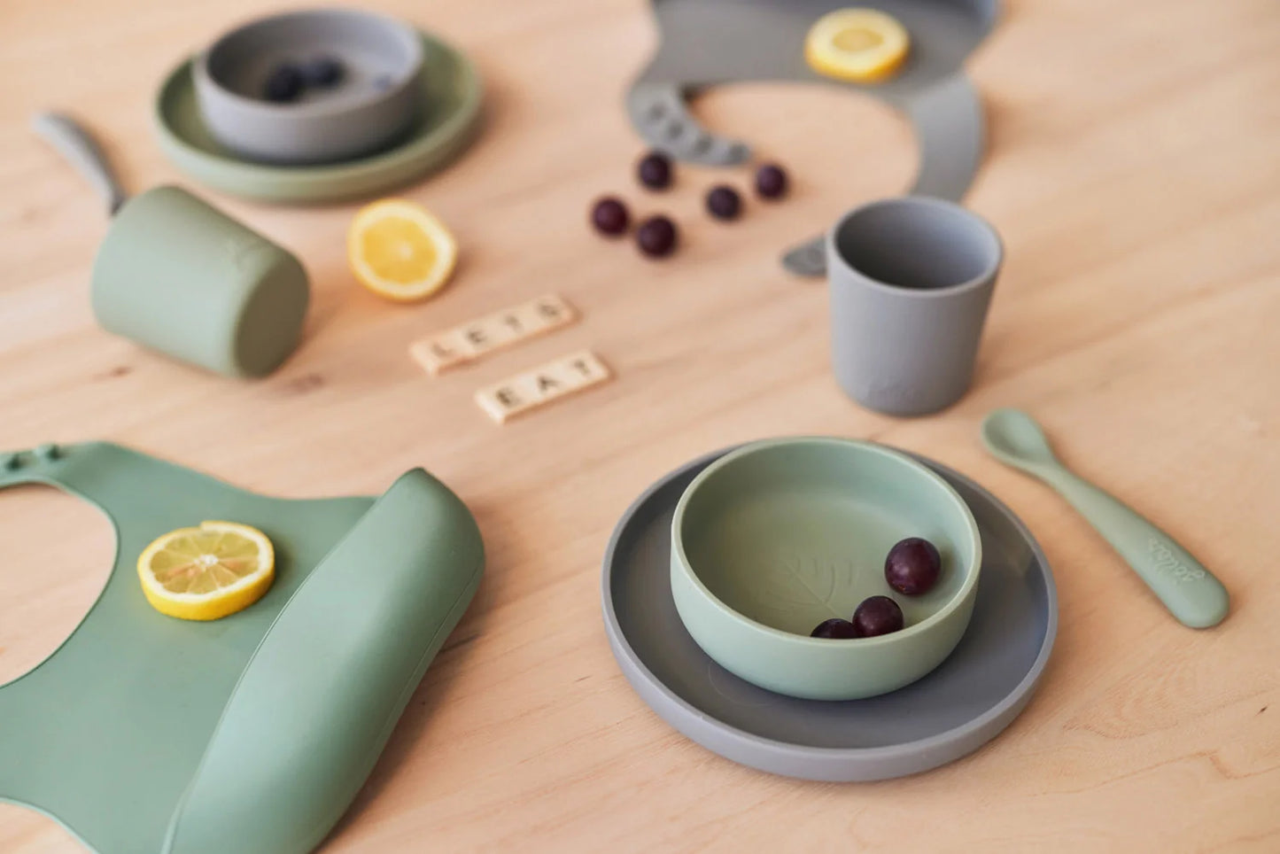 Kids Dinnerset 4-pieces Ash Green