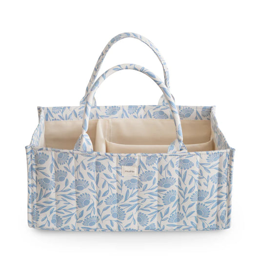 Diaper Caddy - Blue Flowers Mushie