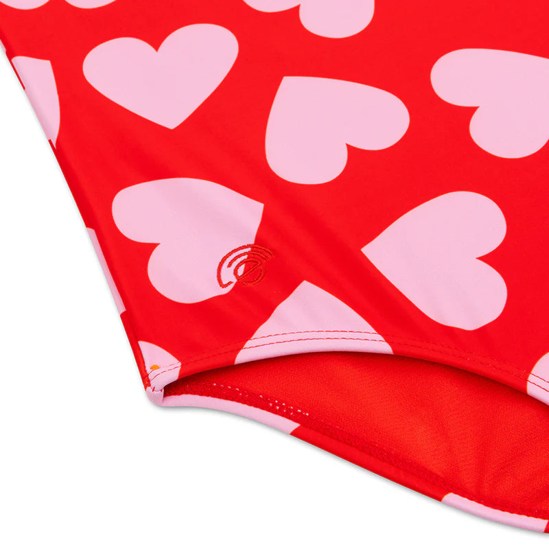 Swimsuit Girls - Red Hearts 4-6Years