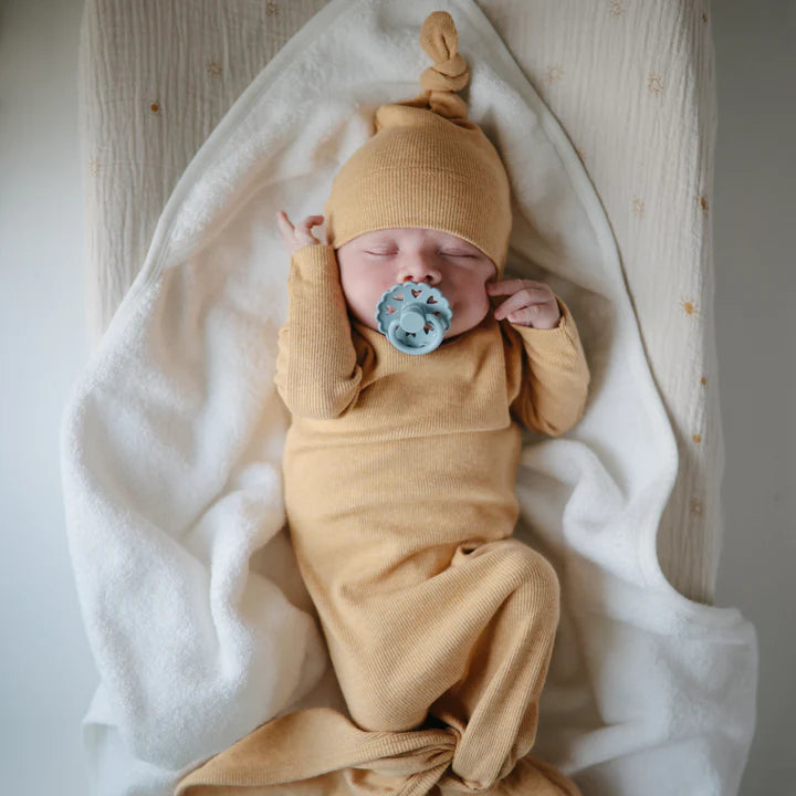 Organic Cotton Baby Hooded Towel - Pearl Mushie