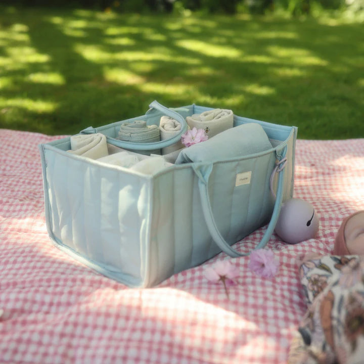 Mushie Diaper Caddy - Roman Green