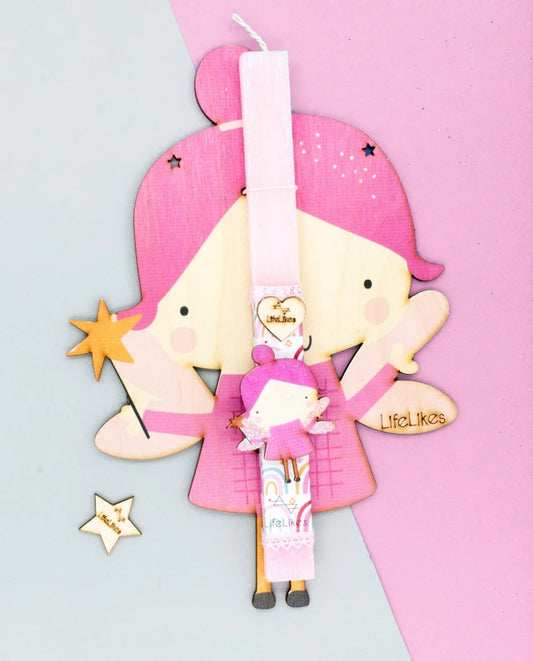 Easter Candle Pink Fairy