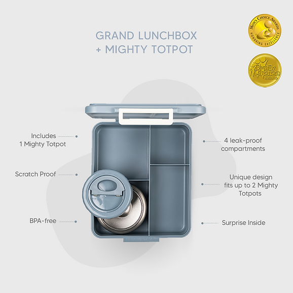 My Grand Lunchbox Includes Lunchbox & Thermal 250ml Jar - Space
