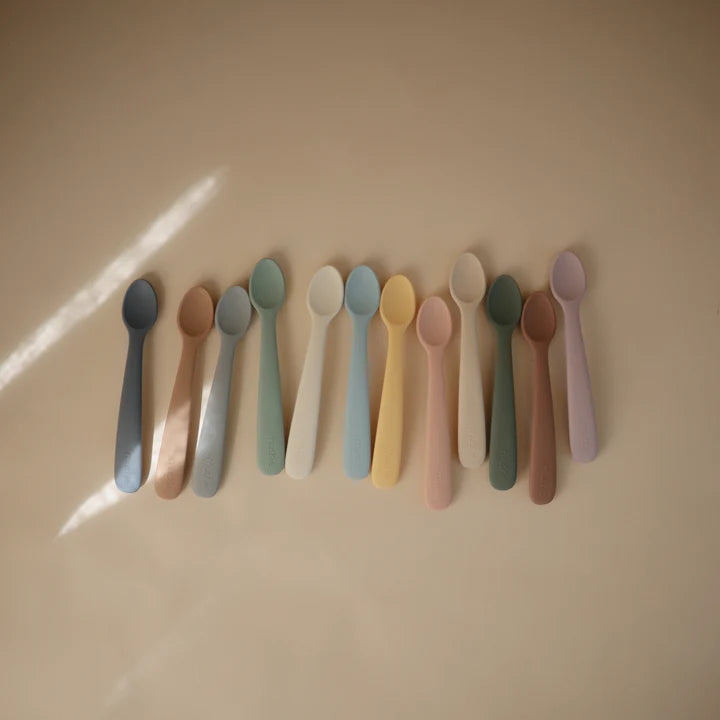 Silicone Feeding Spoons Blush/Shifting Sand Mushie