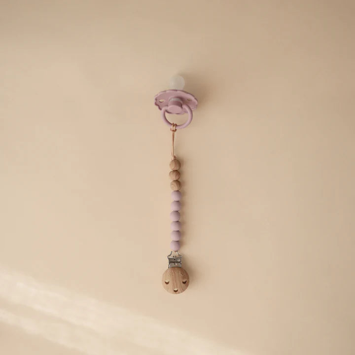 Pacifier Clips Eva Mauve Mushie
