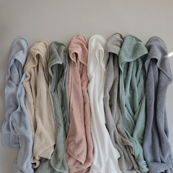 Organic Cotton Baby Hooded Towel - Pearl Mushie