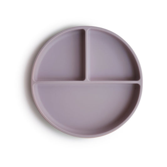 Silicone Plate Soft Lilac Mushie
