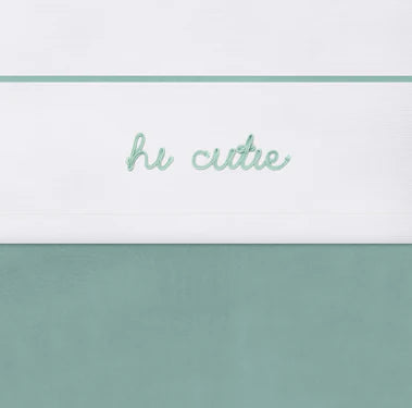 Sheet Cradle 75x100cm Hi cutie - Ash Green