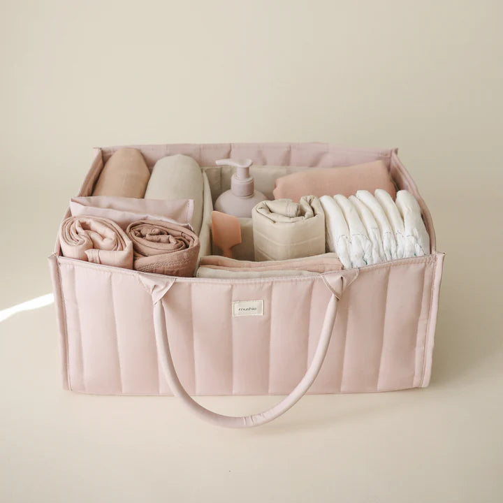 Mushie Diaper Caddy - Blush