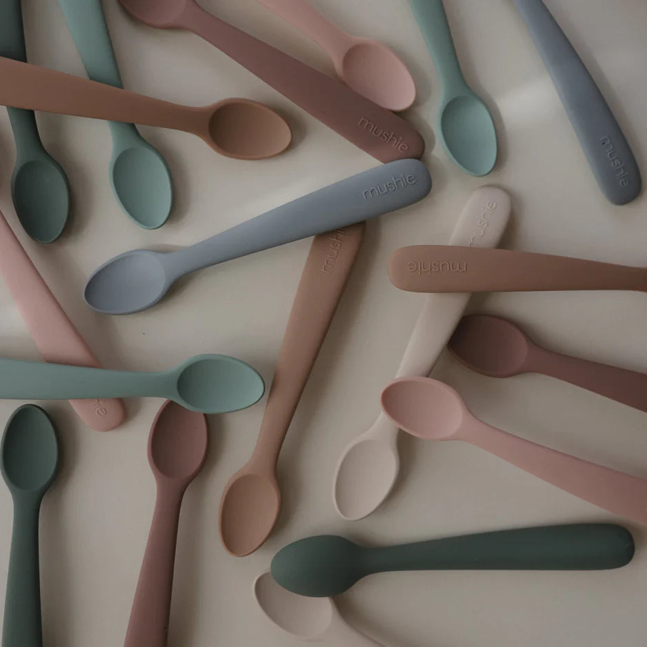 Silicone Feeding Spoons Dried Thyme/Natural Mushie