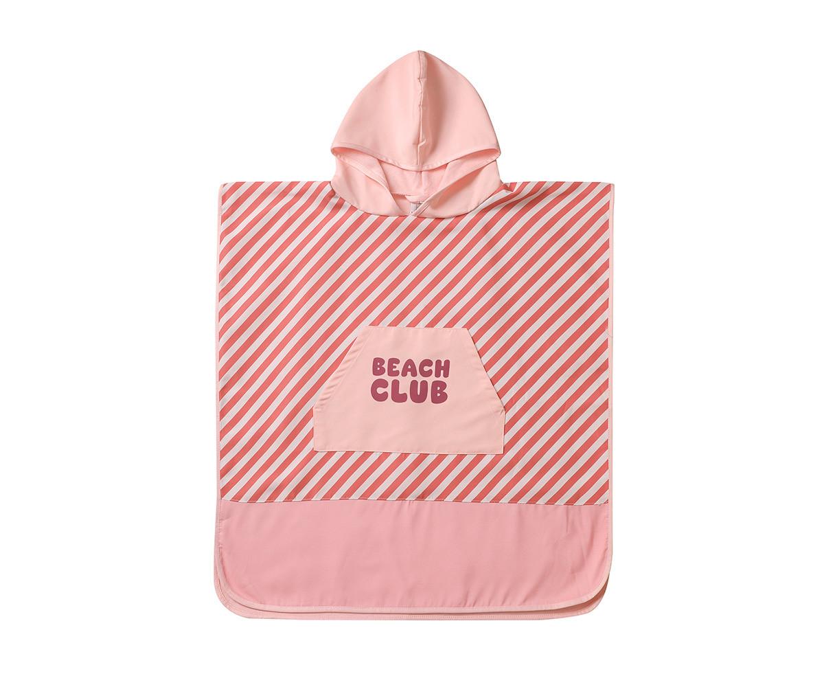 Beach Poncho with Sun Protection and Hood Bloom - Blush