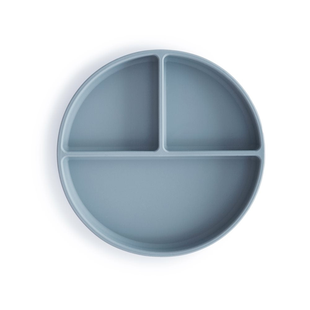 Silicone Suction Plate Powder Blue Mushie