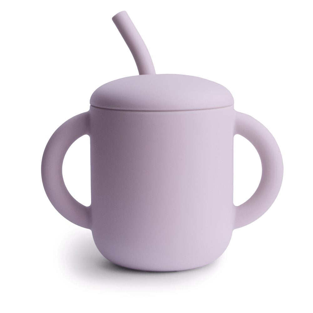 Silicone Training Cup + Strar Soft Lilac Mushie