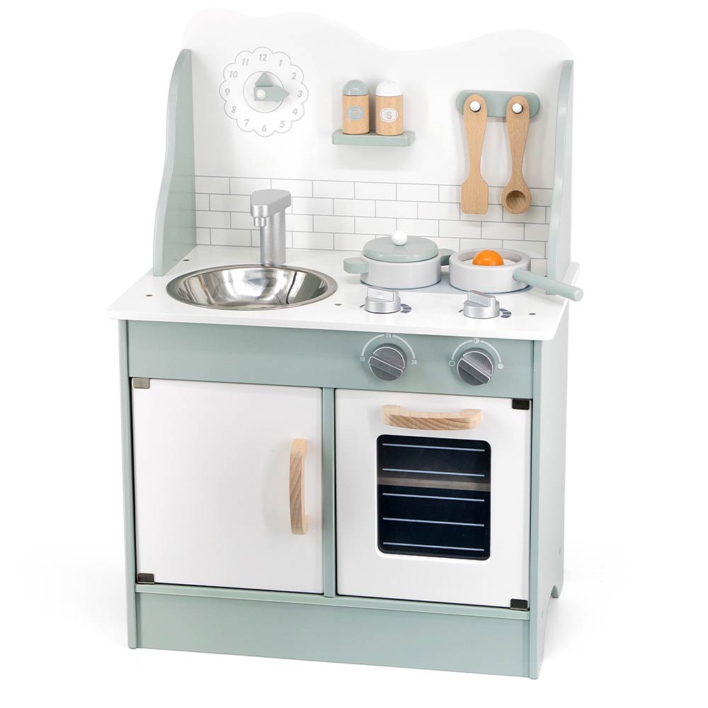Green Kitchen with Accessories