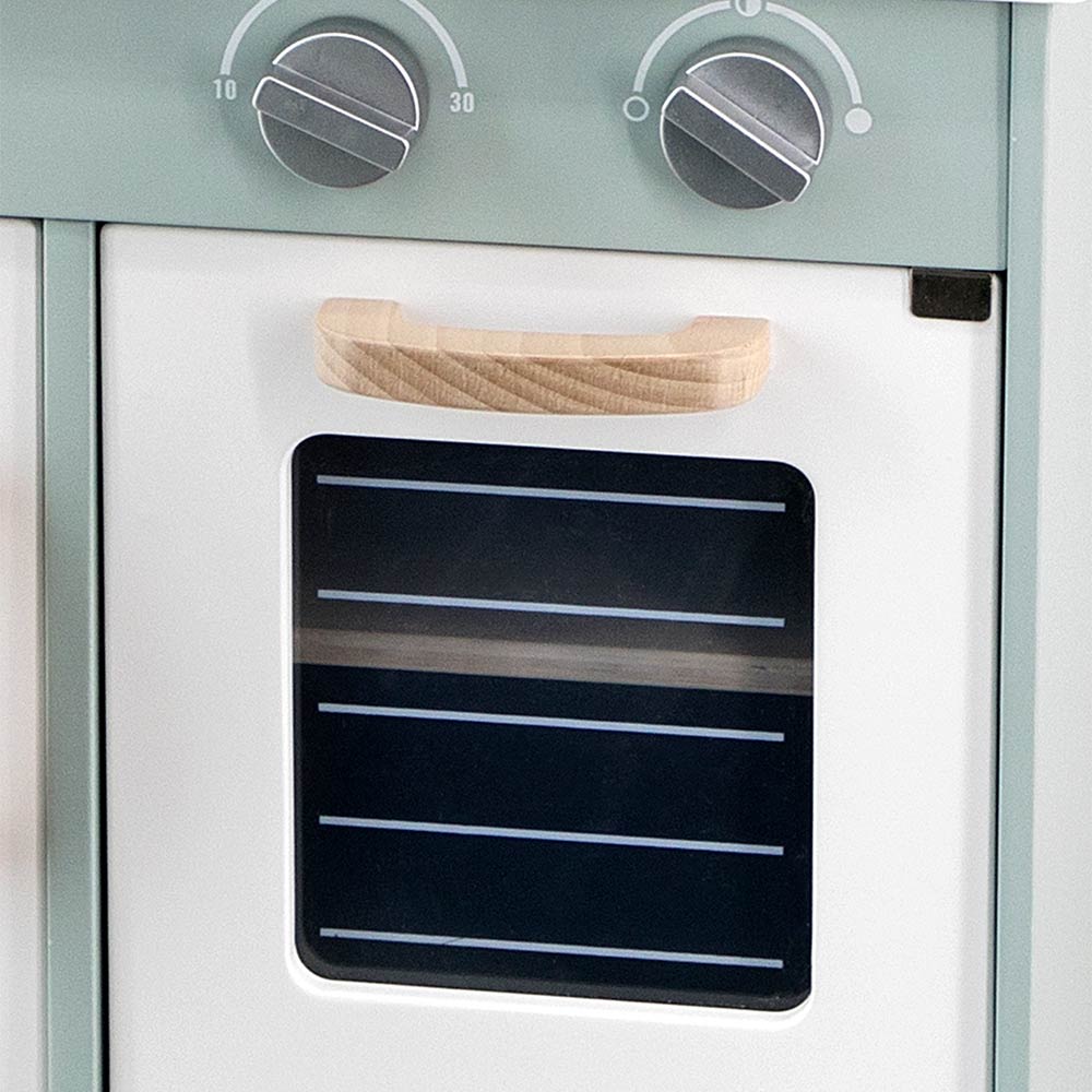 Green Kitchen with Accessories