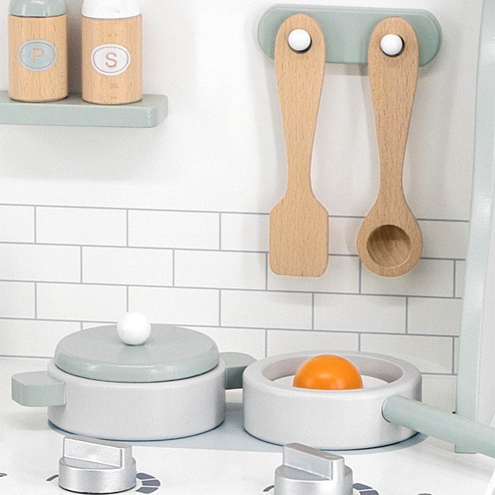 Green Kitchen with Accessories