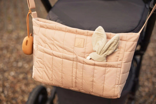 Puffed Stroller Buggy Organiser Bag - Biscuit