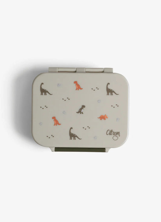 Tritan Snackbox - 3 Compartments - Dinosaurs Green