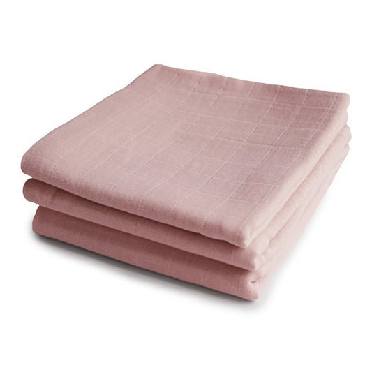 Muslin Cloth 3-Pack - Blush Mushie