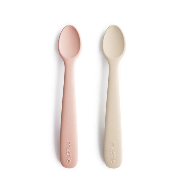 Silicone Feeding Spoons Blush/Shifting Sand Mushie