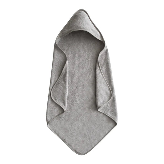 Organic Cotton Baby Hooded Towel - Gray Mushie