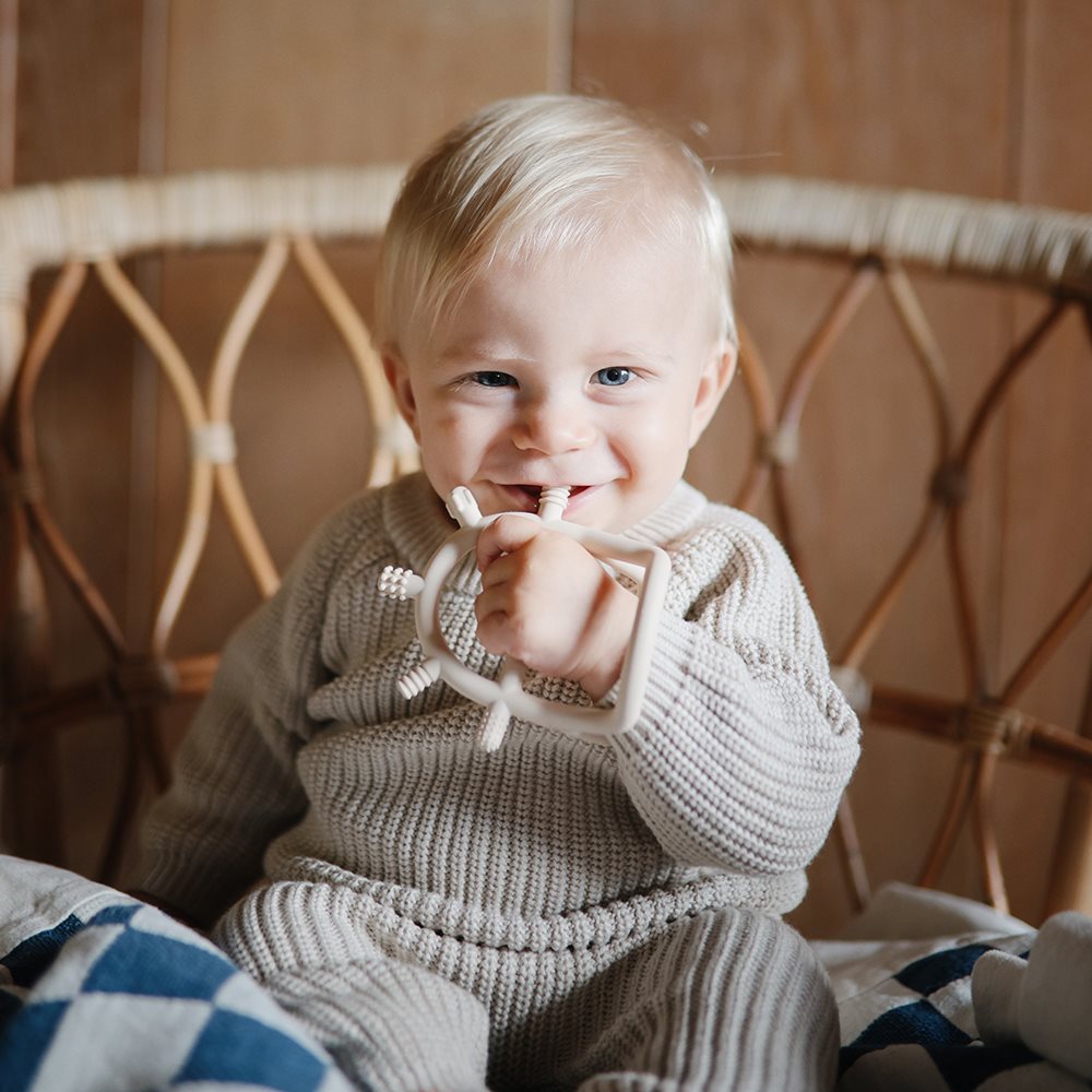 No-Drop Sensory Teether - Shifting Sand Mushie