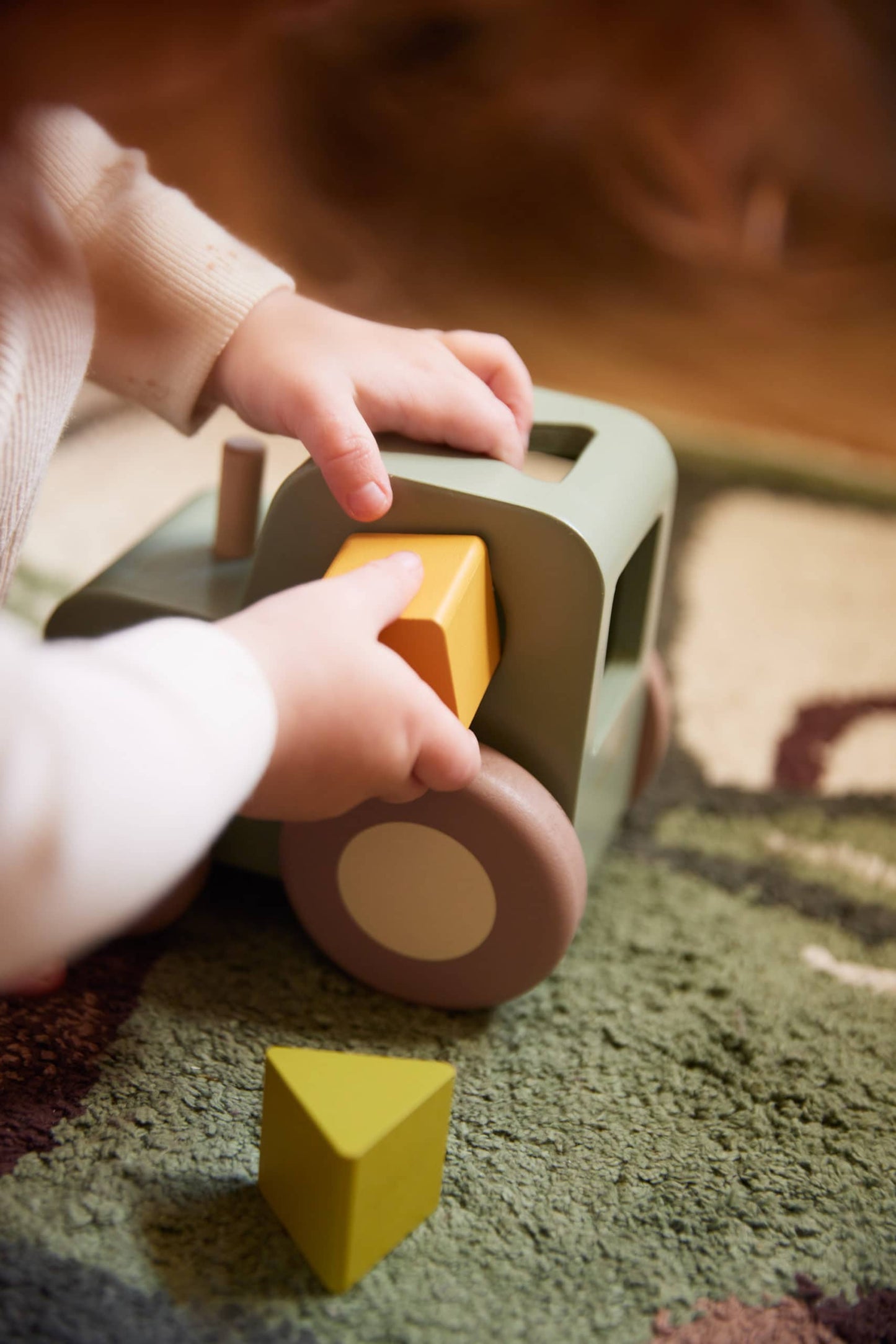 Pull Along Tractor with Shape Sorter
