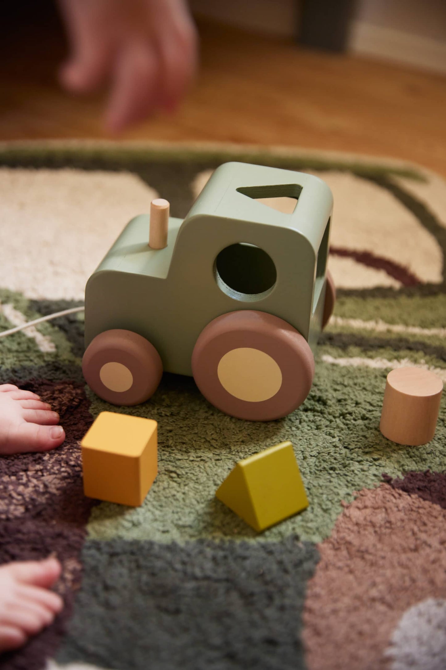 Pull Along Tractor with Shape Sorter