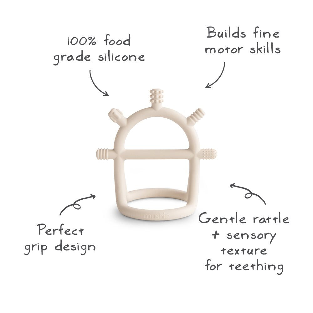 No-Drop Sensory Teether - Shifting Sand Mushie