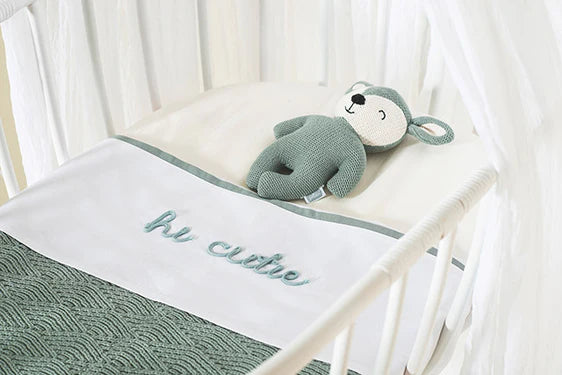 Sheet Cradle 75x100cm Hi cutie - Ash Green