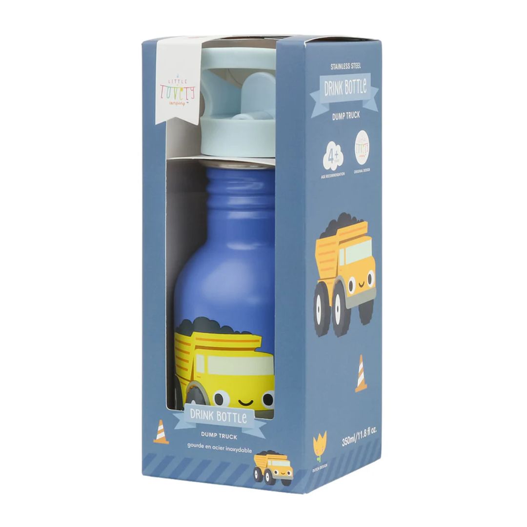 Little Stainless Steel Drink Bottle - Dump truck