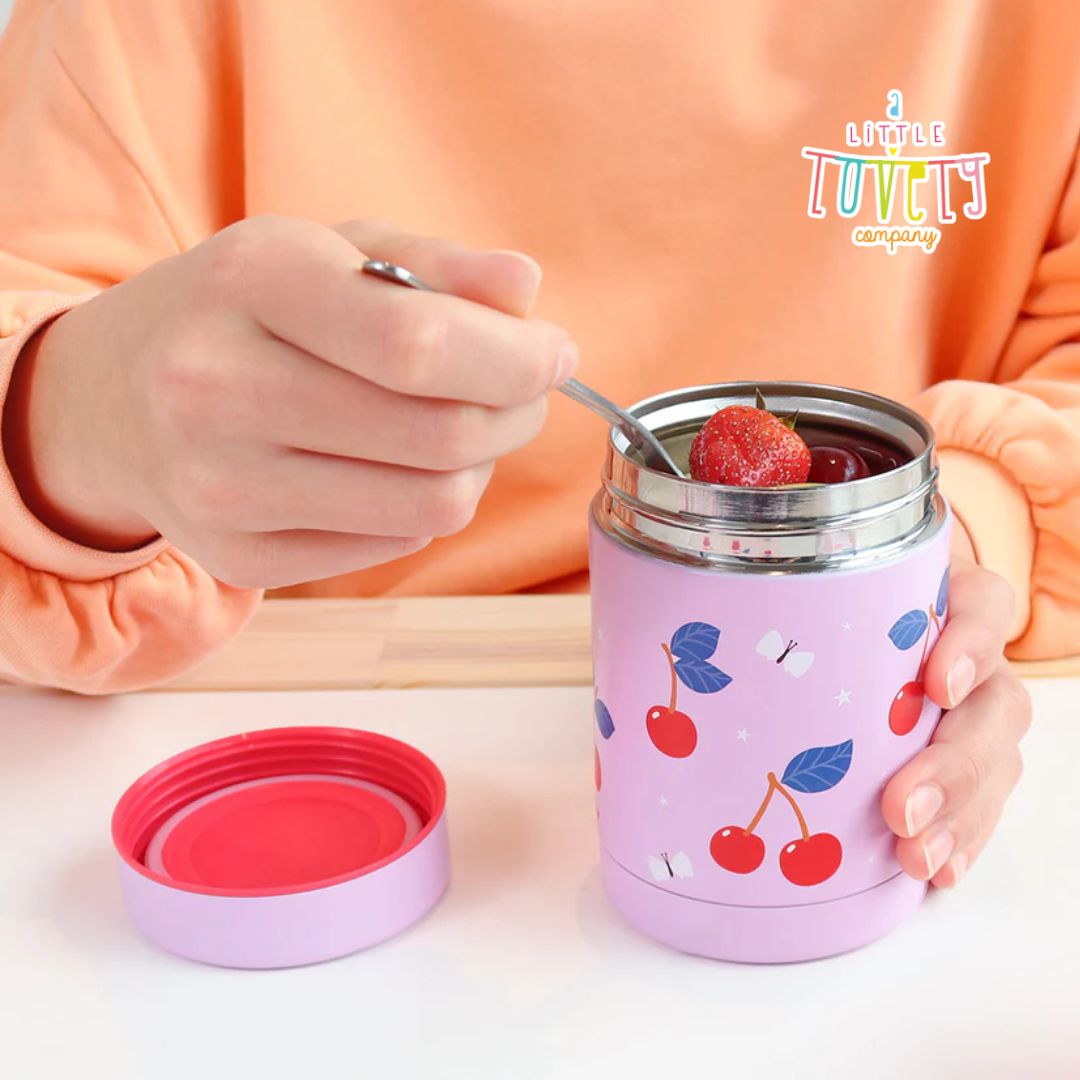 Stainless Steel Food Jar - Cherries