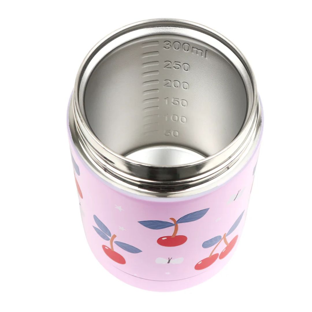 Stainless Steel Food Jar - Cherries