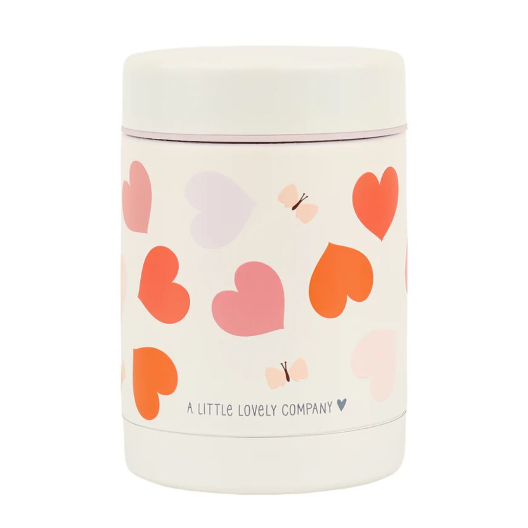Stainless Steel Food Jar - Hearts