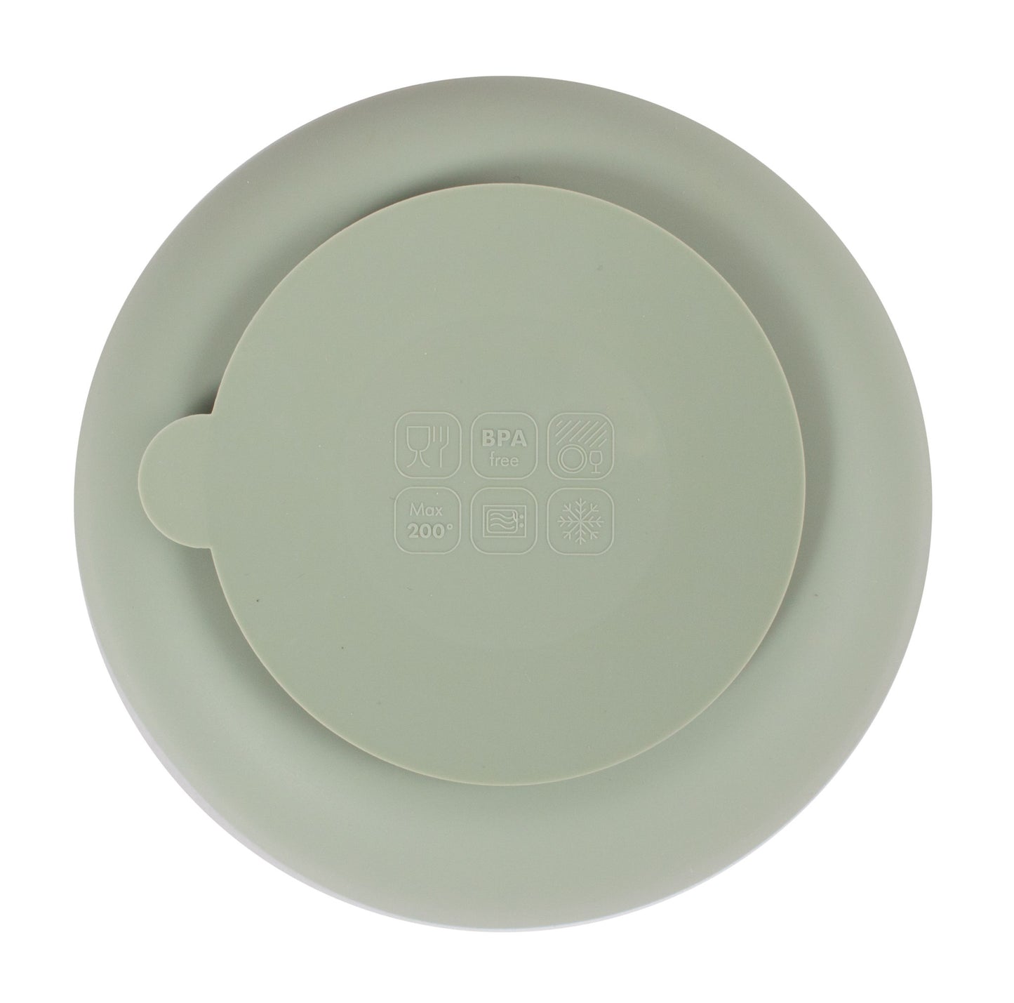 Silicone Divided Plate – Green