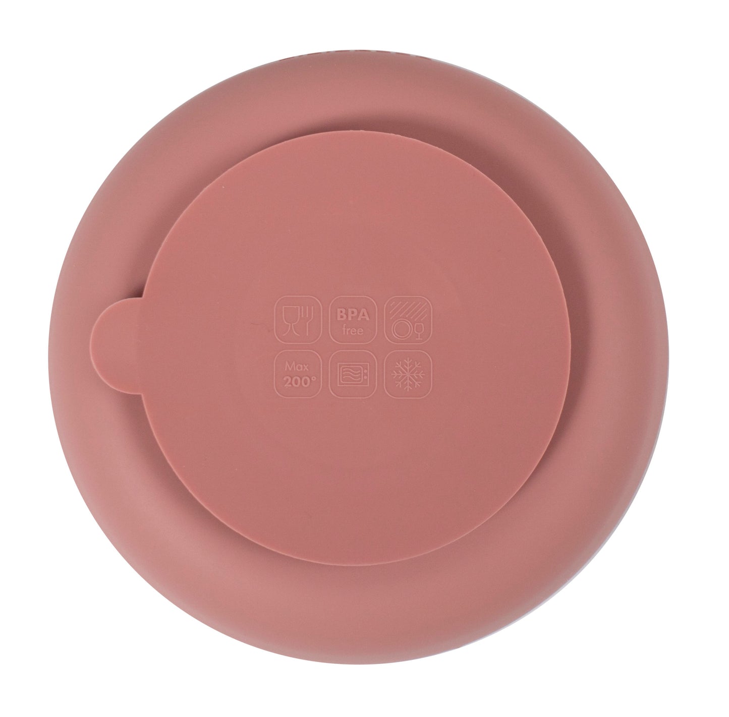 Silicone Divided Plate – Rose