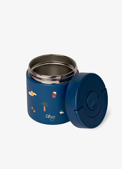Insulated Food Jar 350ml - Blue Dino