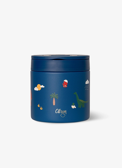 Insulated Food Jar 350ml - Blue Dino