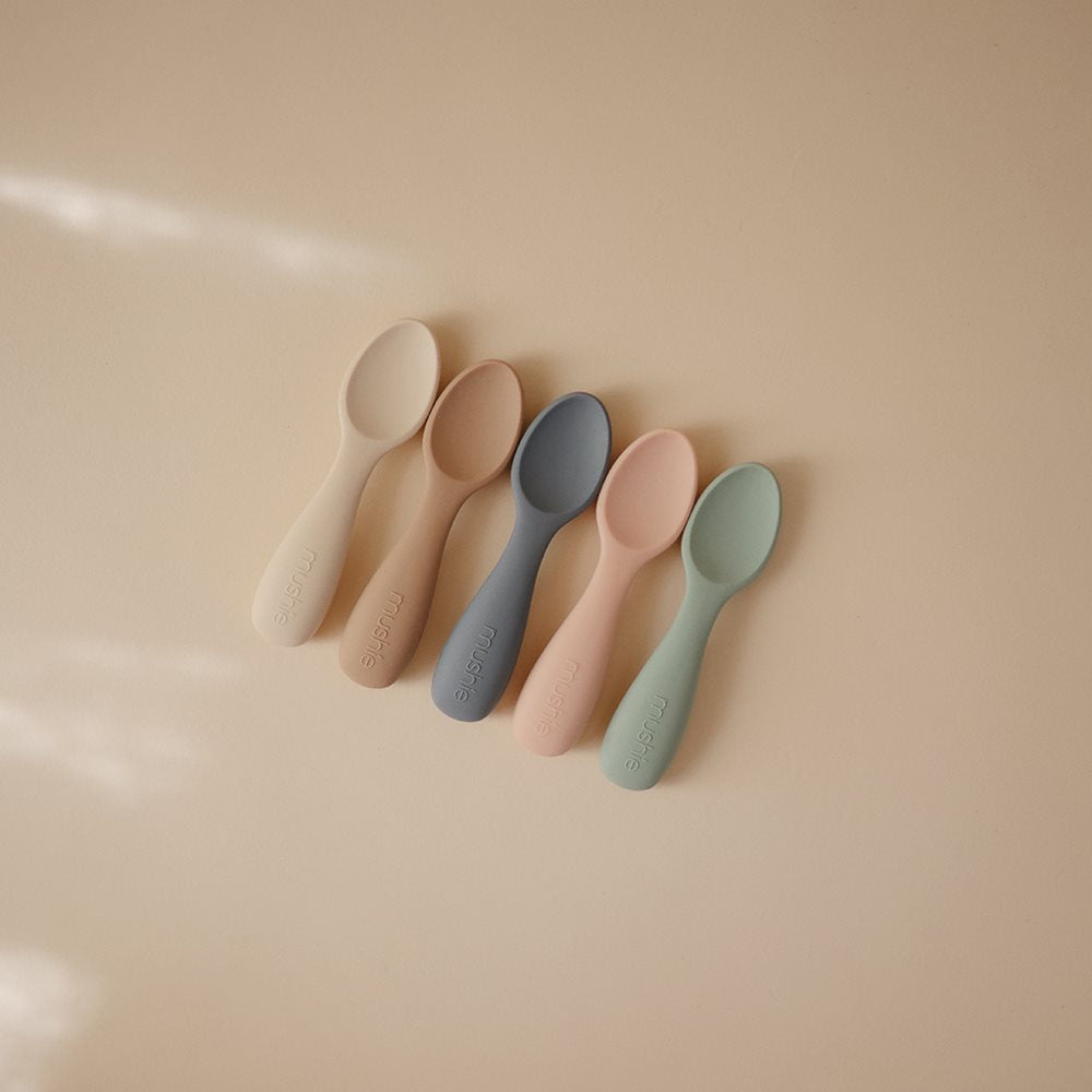 Toddler Starter Spoons - Silicone 2-pack Mushie