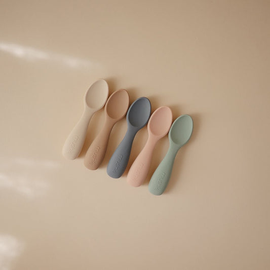 Toddler Starter Spoons - Silicone 2-pack Mushie