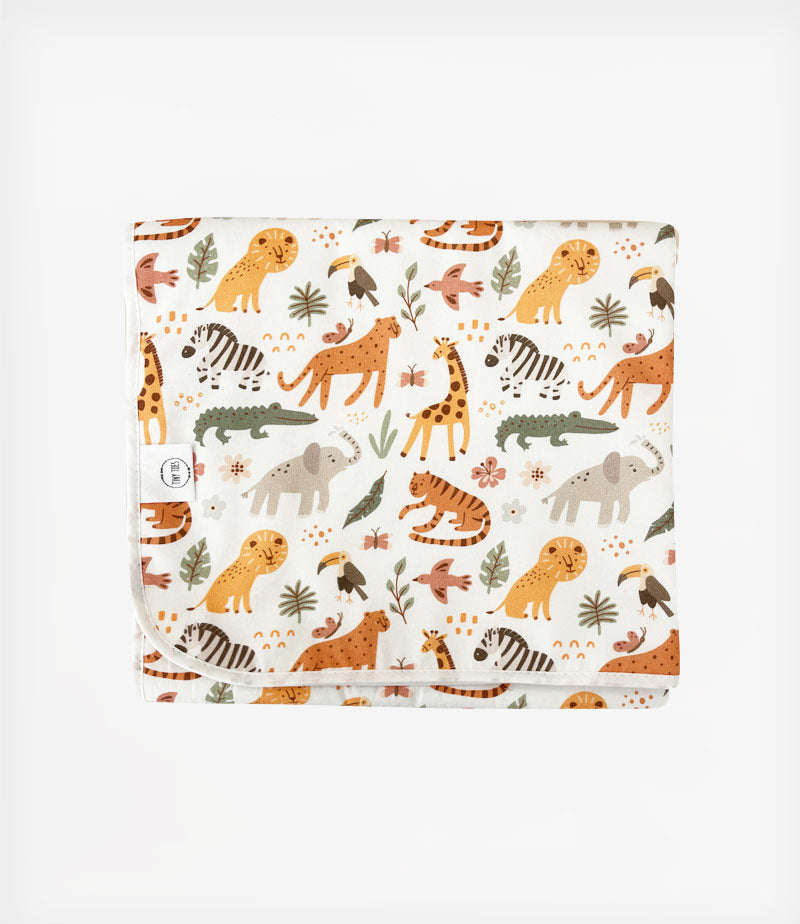 Waterproof Changing Pad Safari Tiny Toes