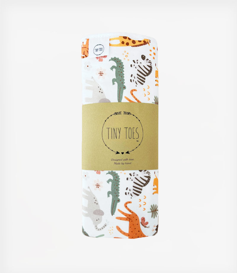 Waterproof Changing Pad Safari Tiny Toes