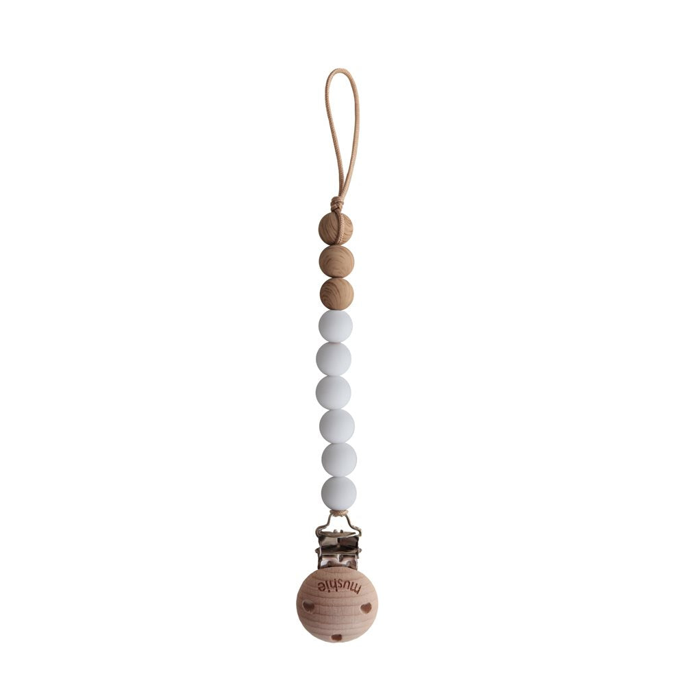Pacifier Clips Eva White Mushie