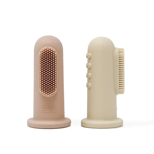 Finger Τoothbrush Βlush/Shifting Sand Mushie