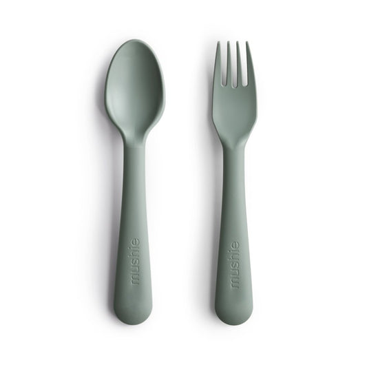 Mushie Baby Dinnerware Fork and Spoon Set