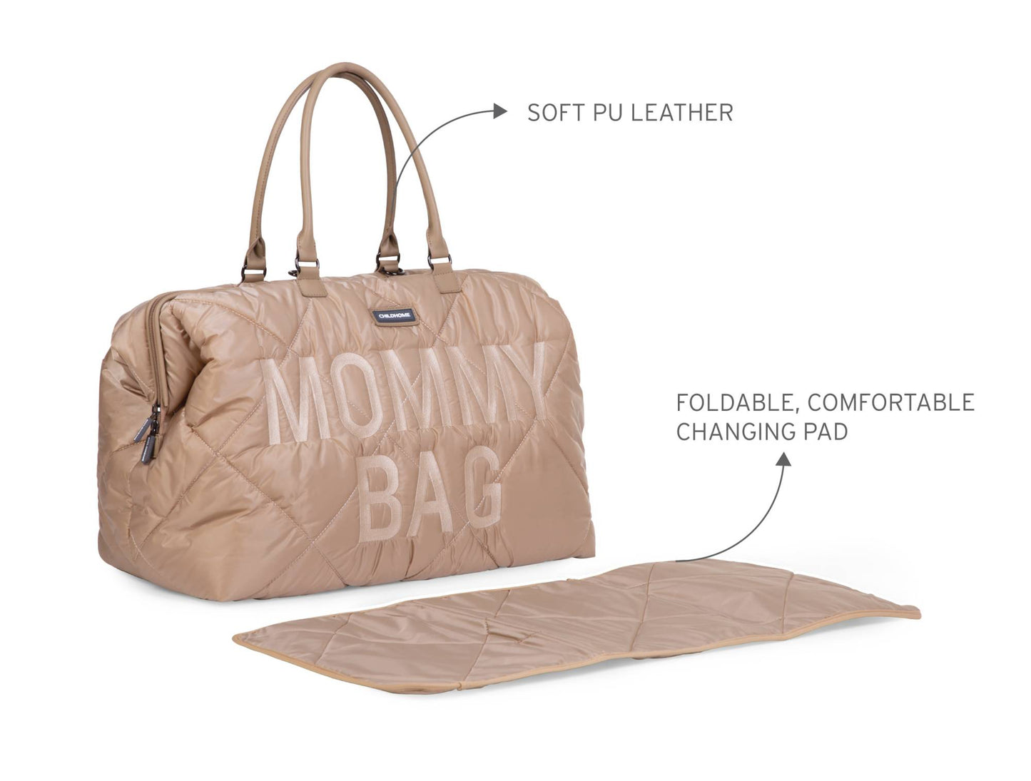 Mommy Bag Puffered Beige Childhome